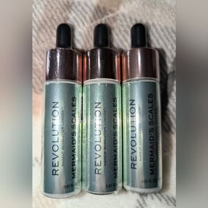 Lot of 3 - Revolution Liquid Highlighter.  Shade: Mermaid's Scales. Sealed.
